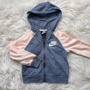 Nike Kids Blue and Pink Hoodie